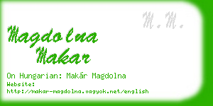 magdolna makar business card